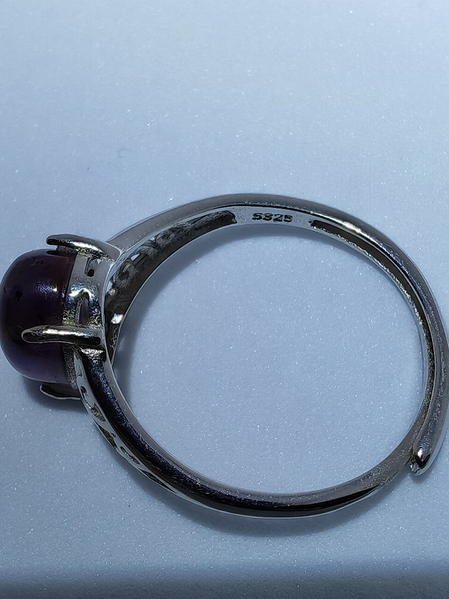 Aurora Night Sky - An Auralite Stone with Carved Sterling Silver Adjustable Band (U)