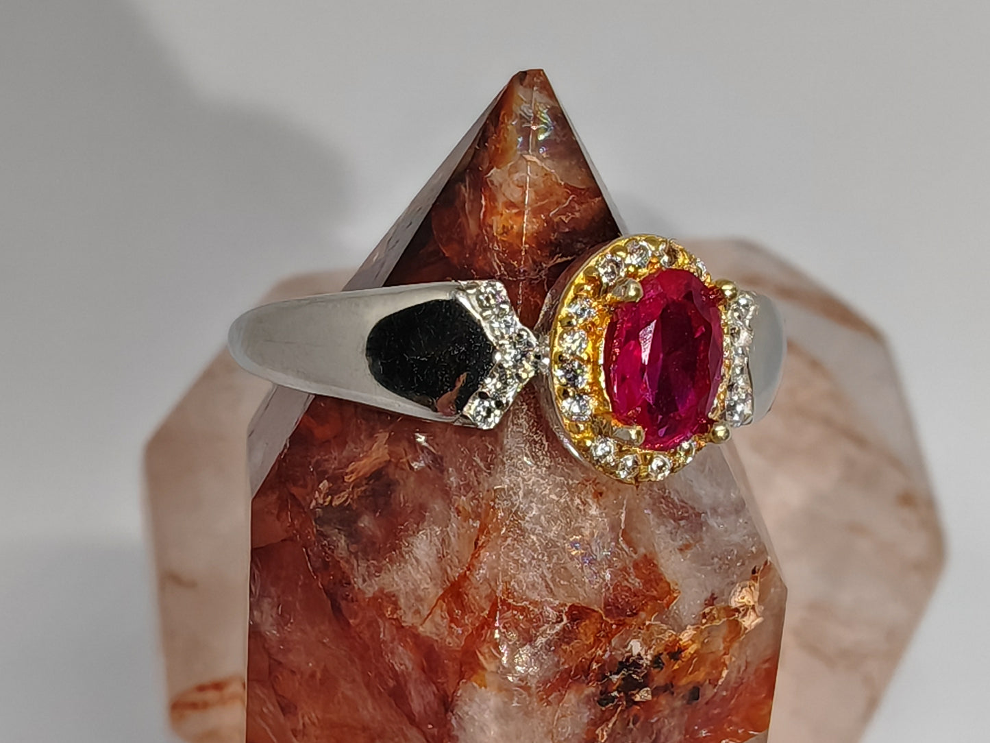 Red Gold and Bling - Red Ruby - Adjustable up to a T