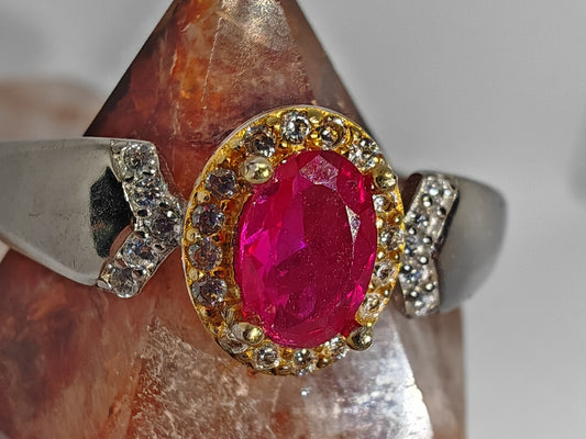 Red Gold and Bling - Red Ruby - Adjustable up to a T