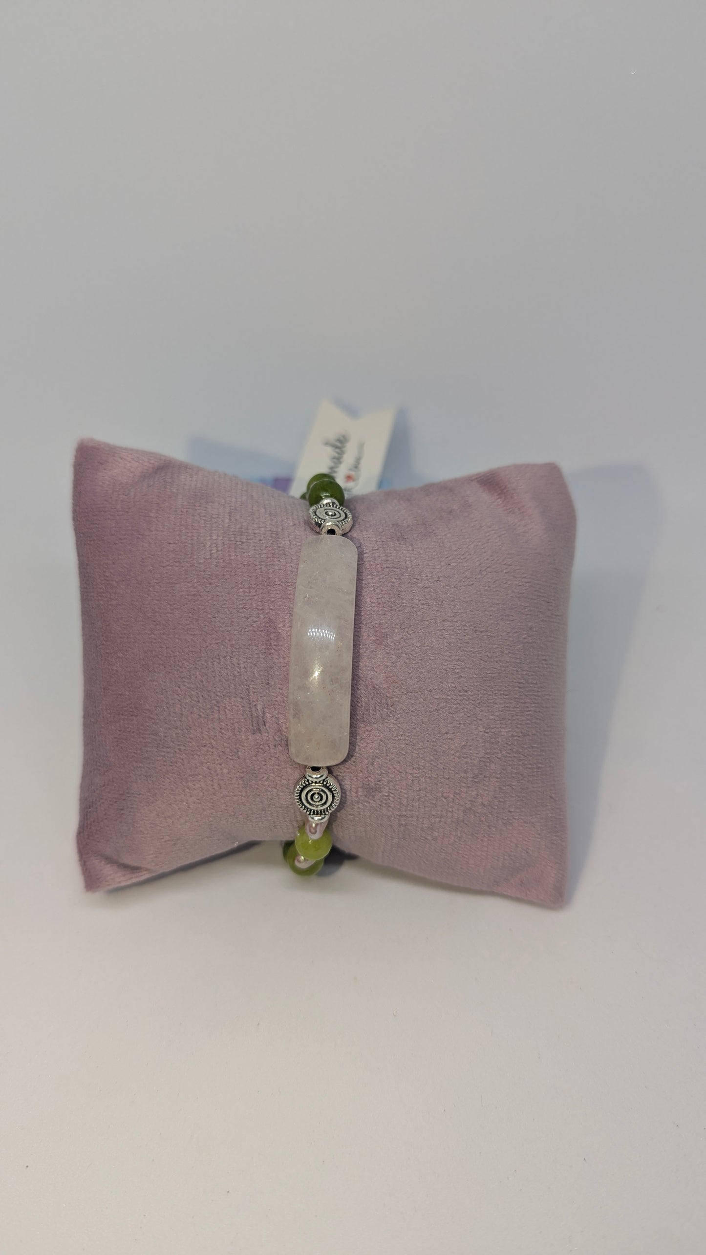 Rose Quartz, Peridot & Cultured Pearl