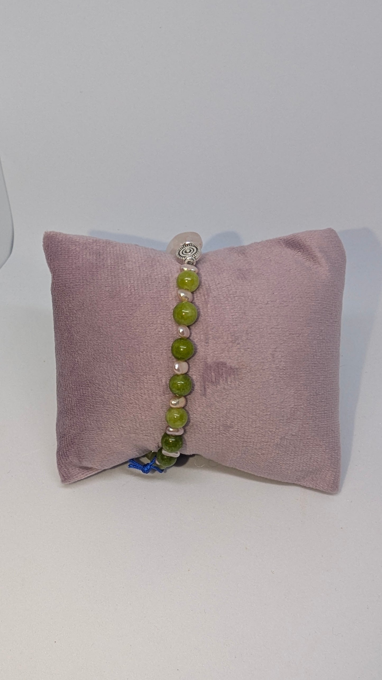 Rose Quartz, Peridot & Cultured Pearl