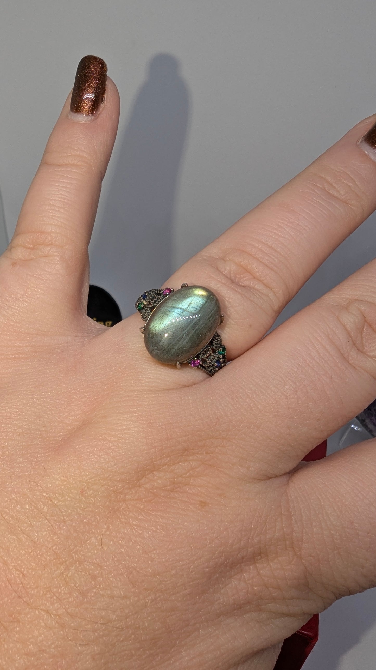 Labradorite and the Stones - adjustable up to a size T