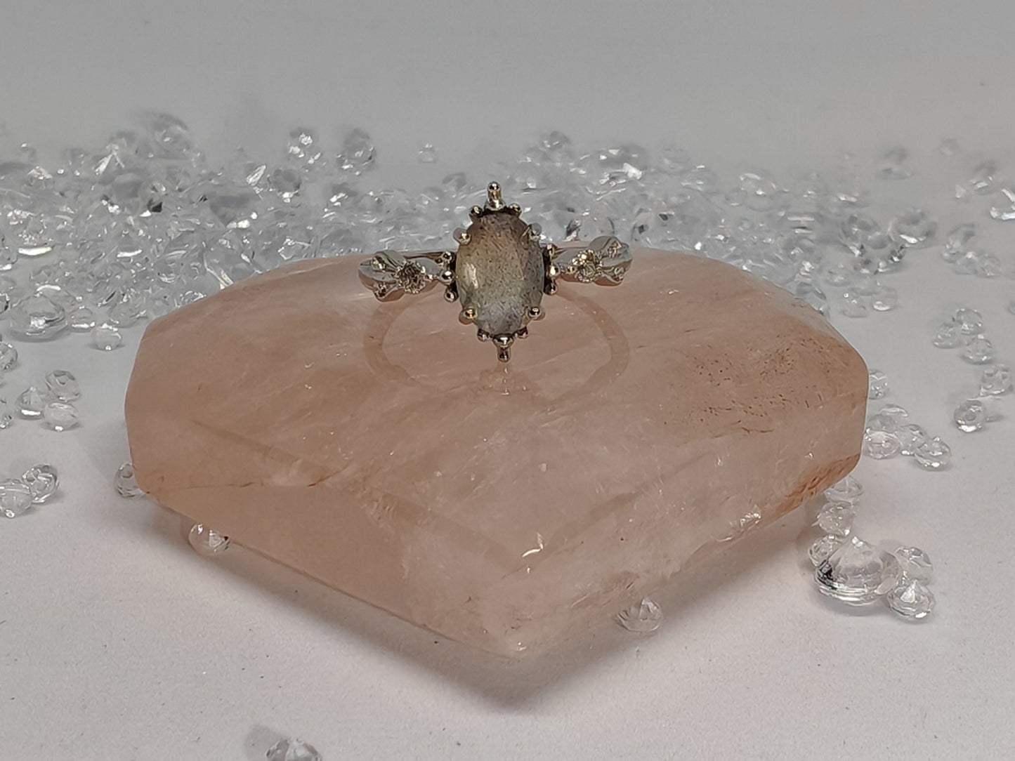 Mirror Mirror - Lab - Sterling Silver Adjustable Ring up to Size S