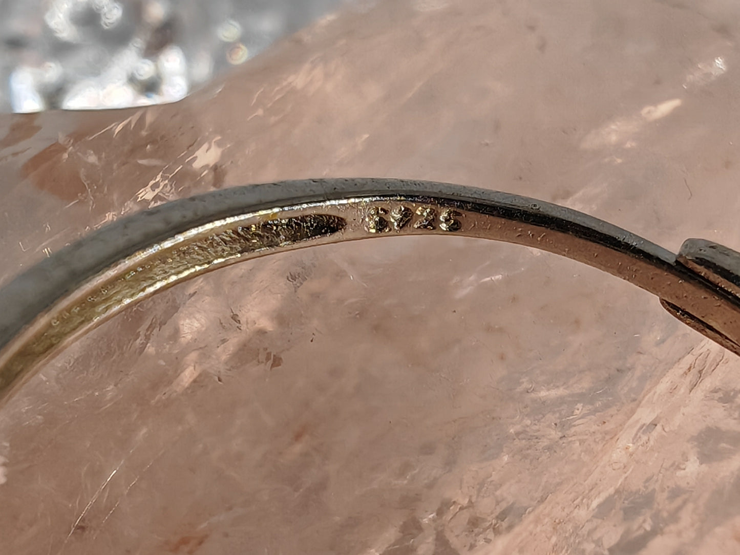 Simply Golden Rutile - Sterling Silver Adjustable Ring up to Size S