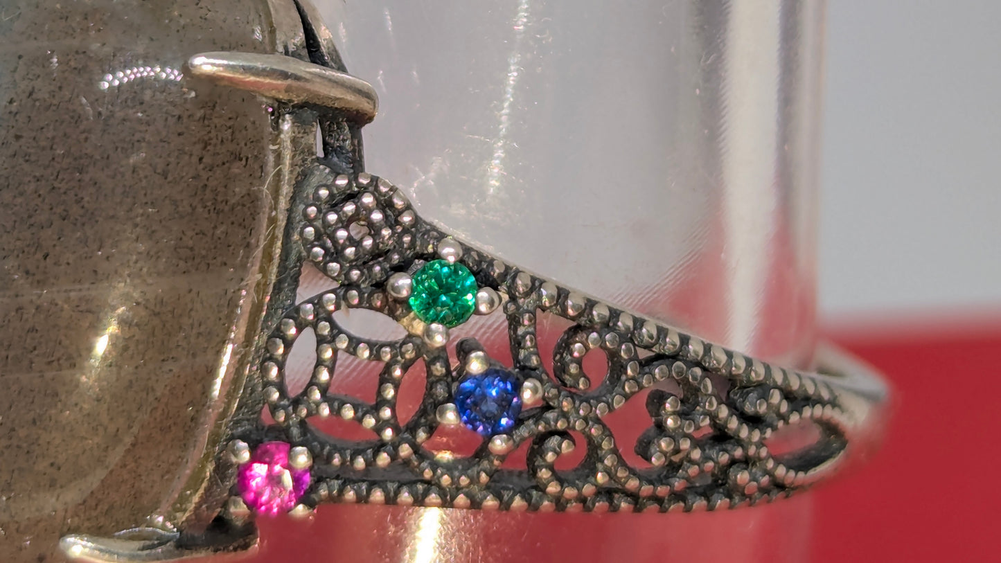 Labradorite and the Stones - adjustable up to a size T