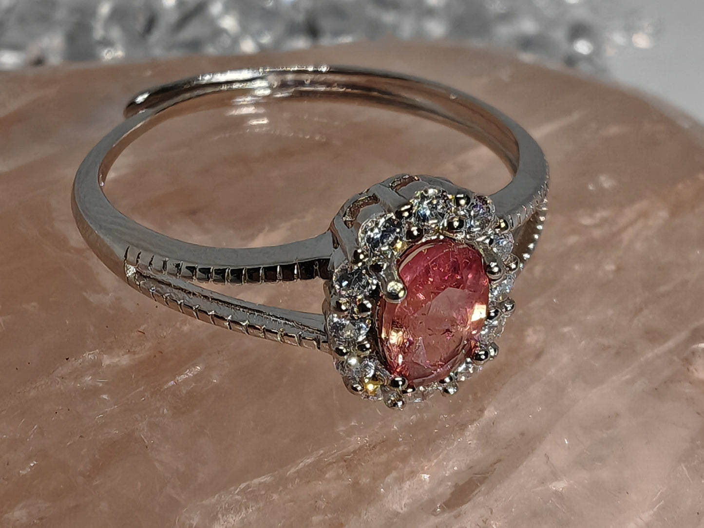 Elegant Tourmaline - Sterling Silver Adjustable Ring up to Size S