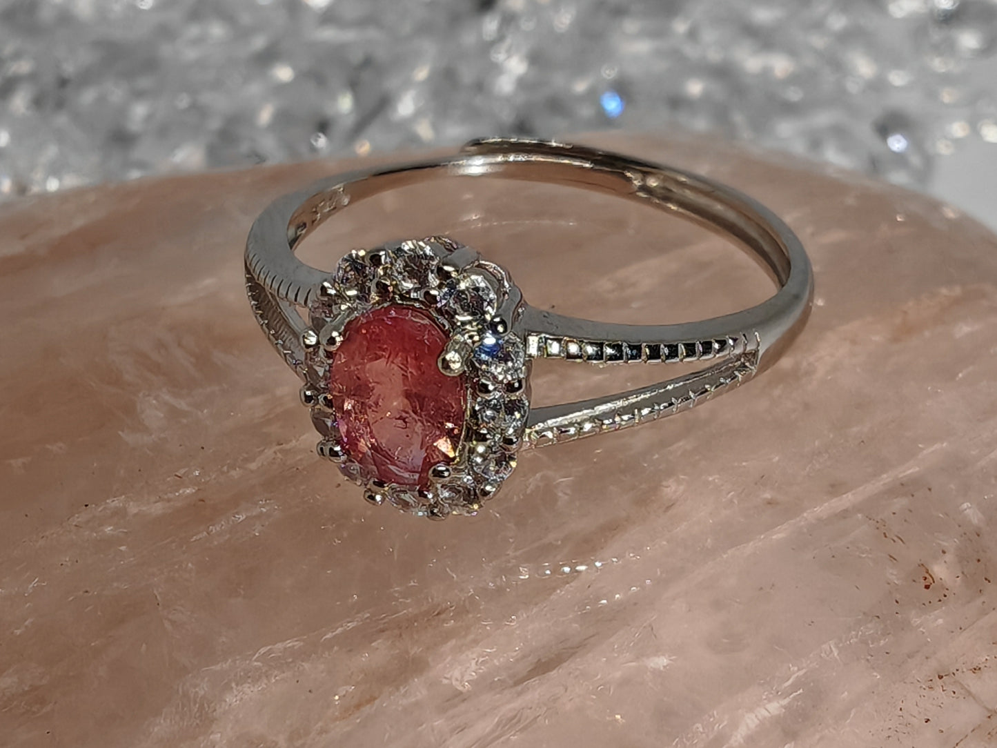 Elegant Tourmaline - Sterling Silver Adjustable Ring up to Size S