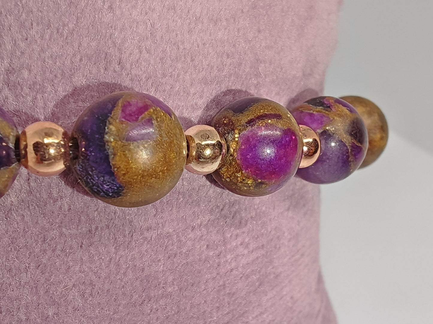Cloisonne Jasper - Gold Spacers - 16cm