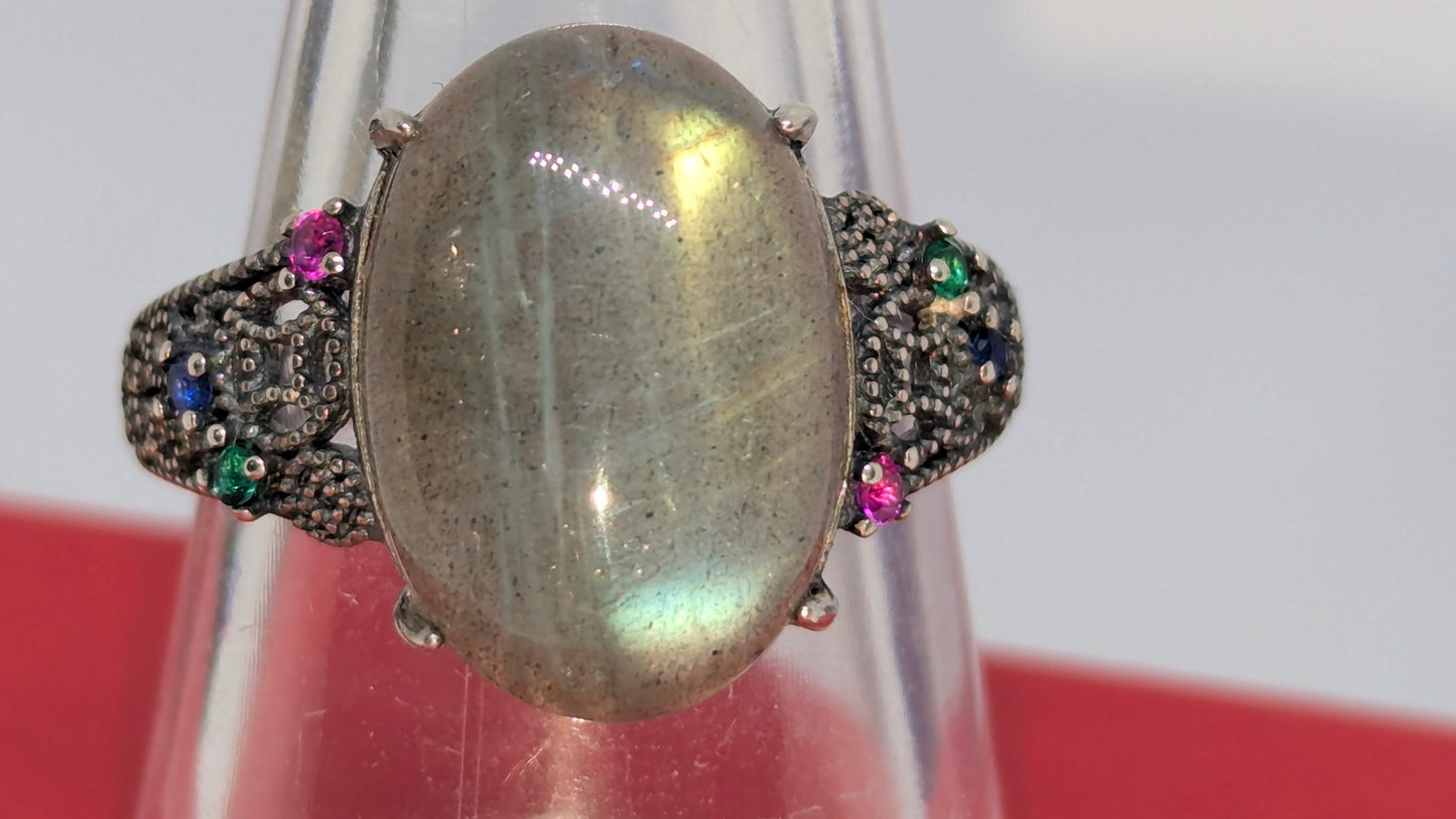 Labradorite and the Stones - adjustable up to a size T