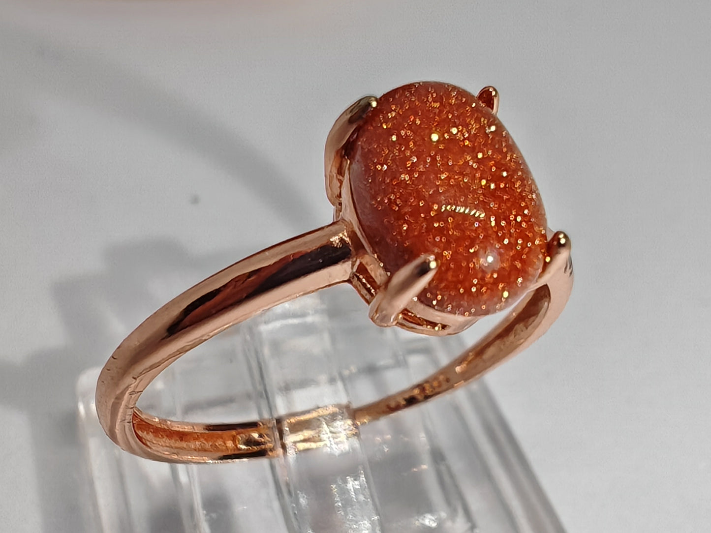 Simply Red Sandstone - Sterling Silver Adjustable Ring up to Size R