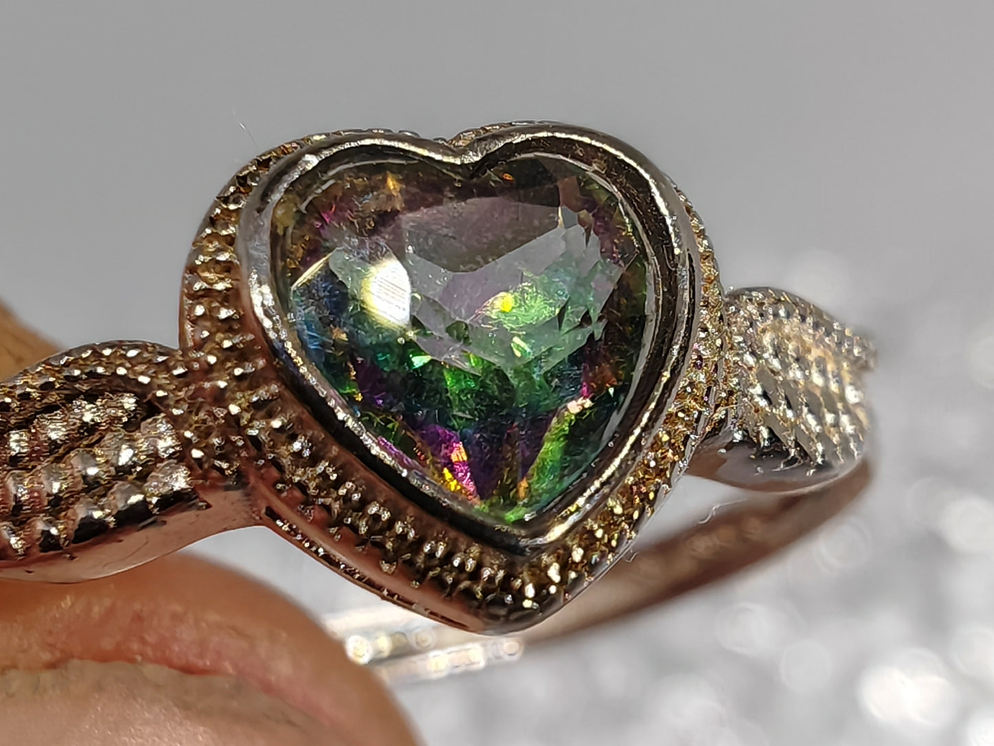 Mystic Angel - Sterling Silver Adjustable Ring up to Size R