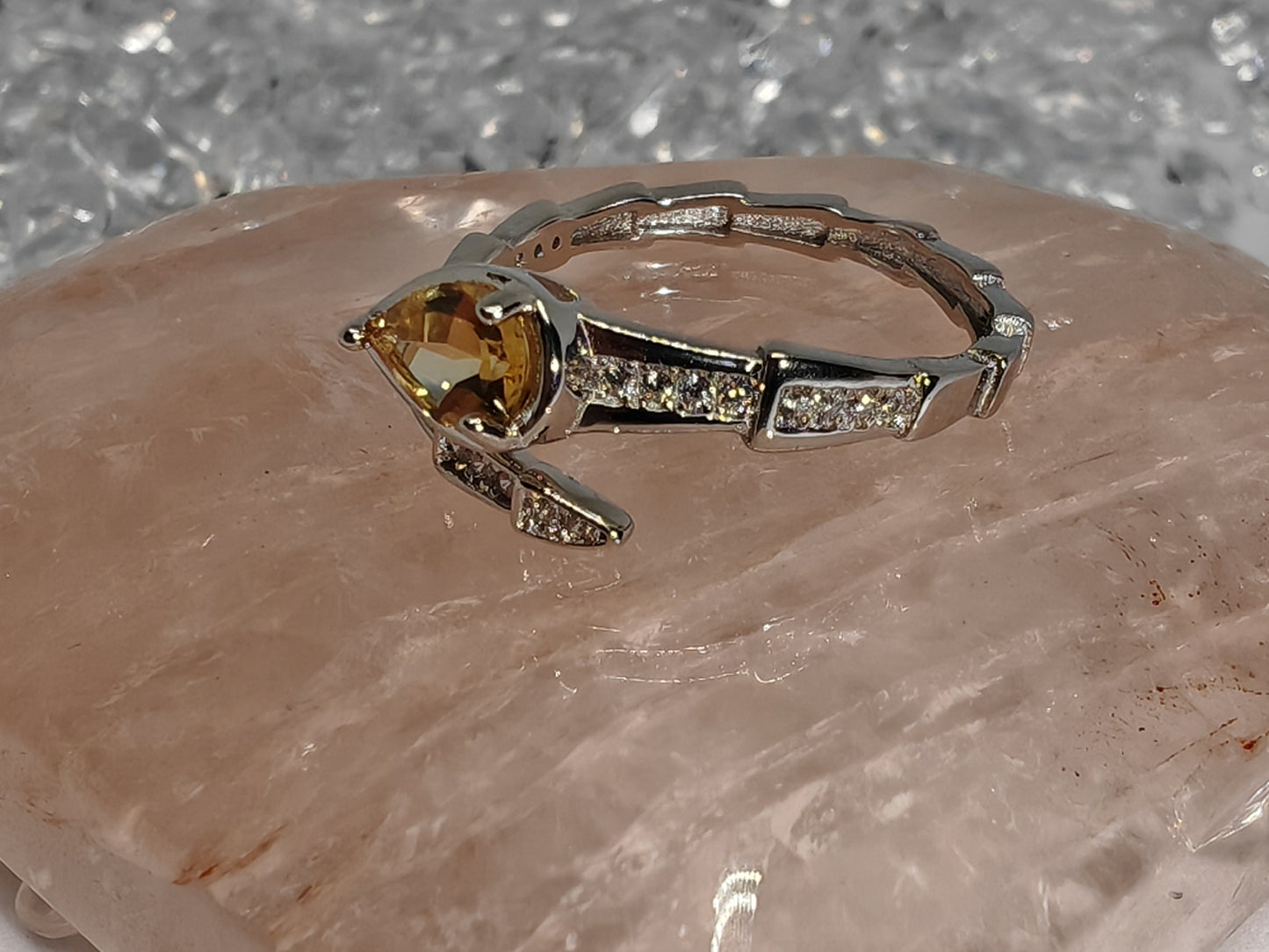 Staggered Snake - Choice of Two Sterling Silver Adjustable Rings up size S