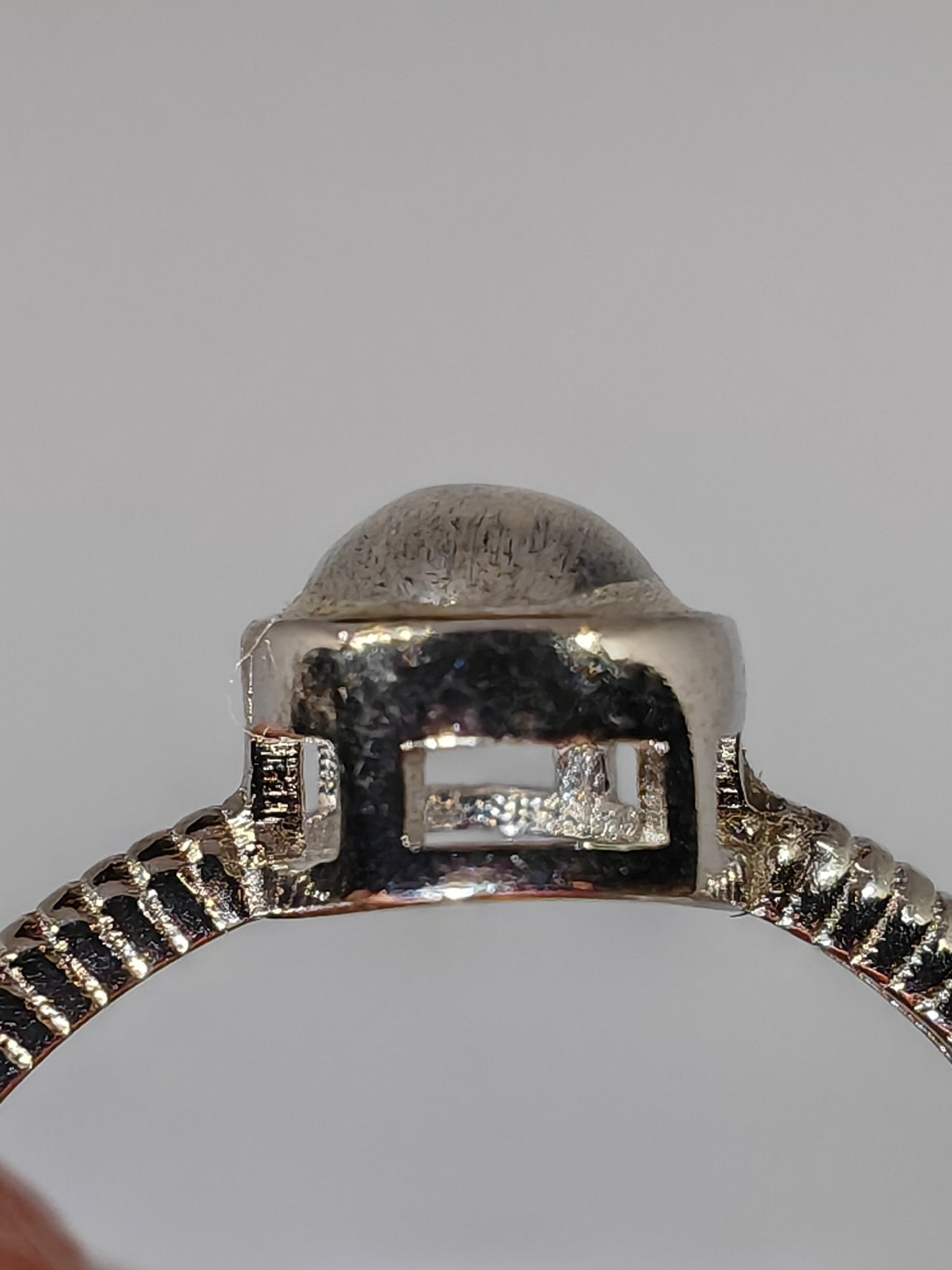 Elegant Lab - Sterling Silver Adjustable Ring up to Size R