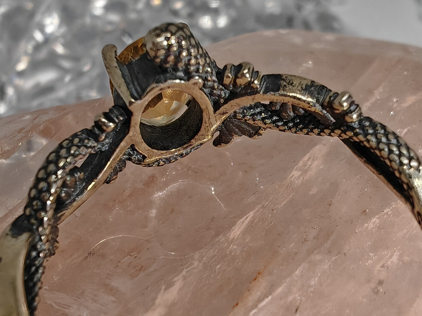 The Snakes Treasure - Sterling Silver Adjustable Ring up to Size T