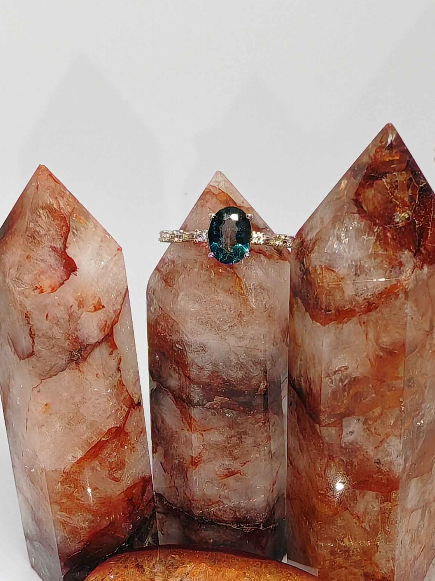 Topaz Sparkle - Sterling Silver Adjustable Ring up to Size R