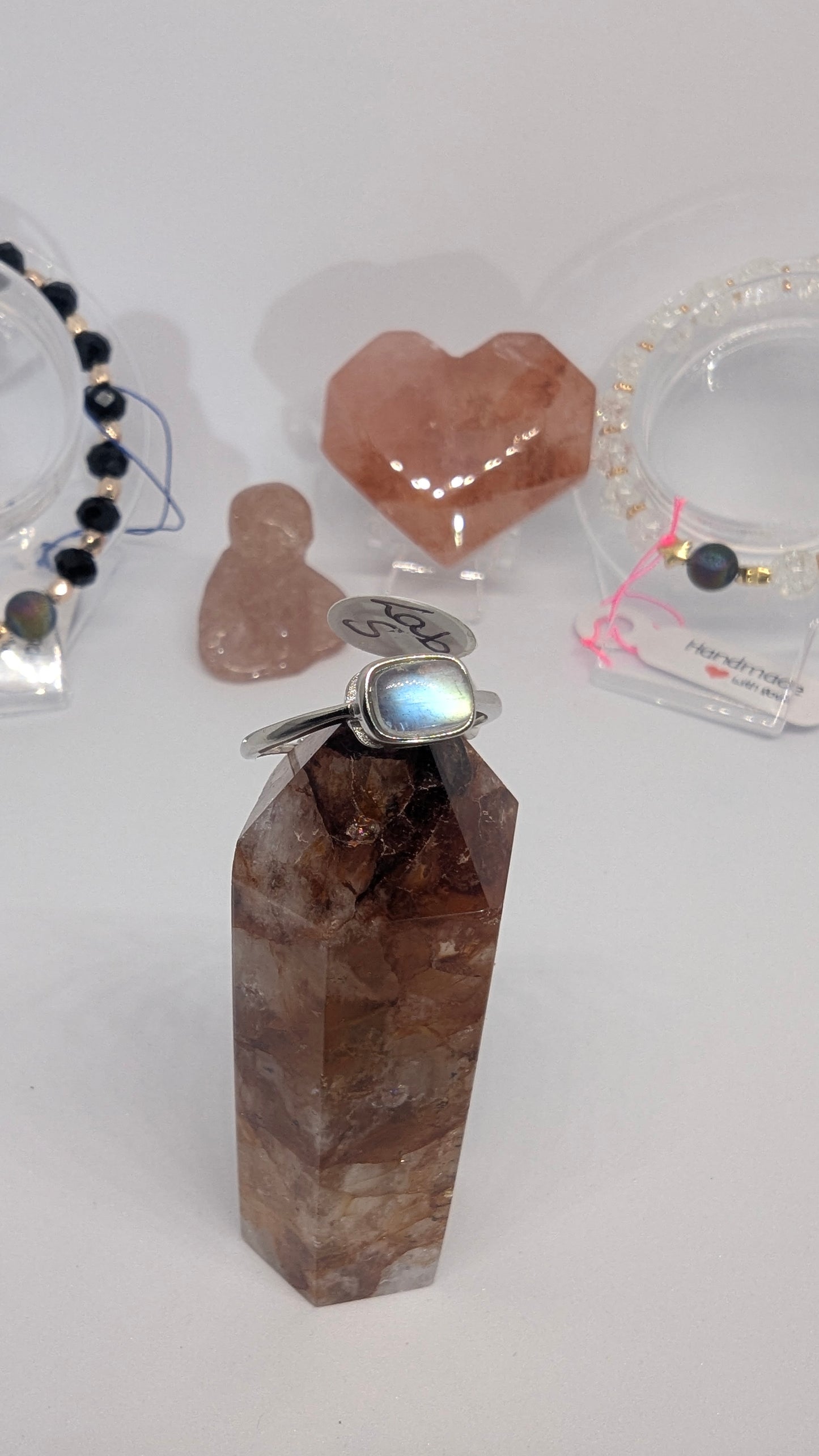 Flashy Labradorite - Adjustable Sterling silver S925 up to a size S