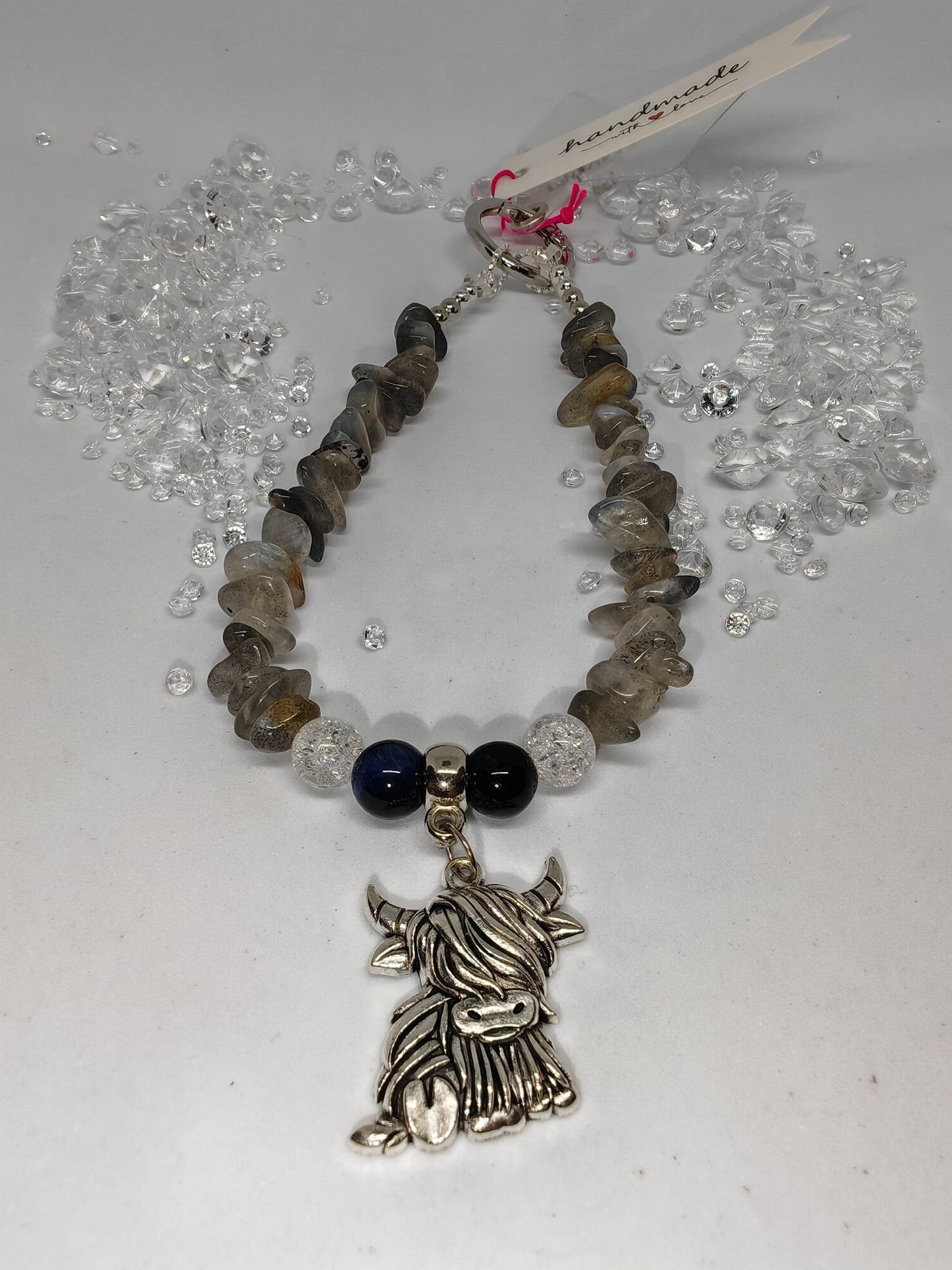 Highland Cow Phone Charm Wristlet