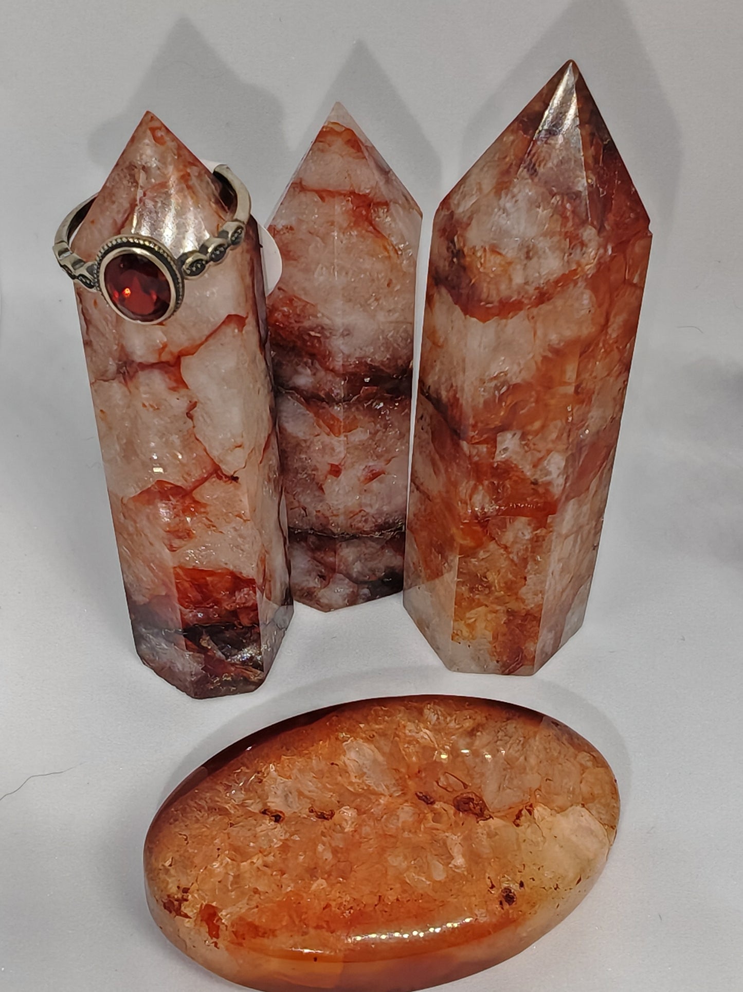 Oval Amethyst/ Sunstone/ Garnet Vintage - A Vintage Look with a Beaded Frame up to Size (R)