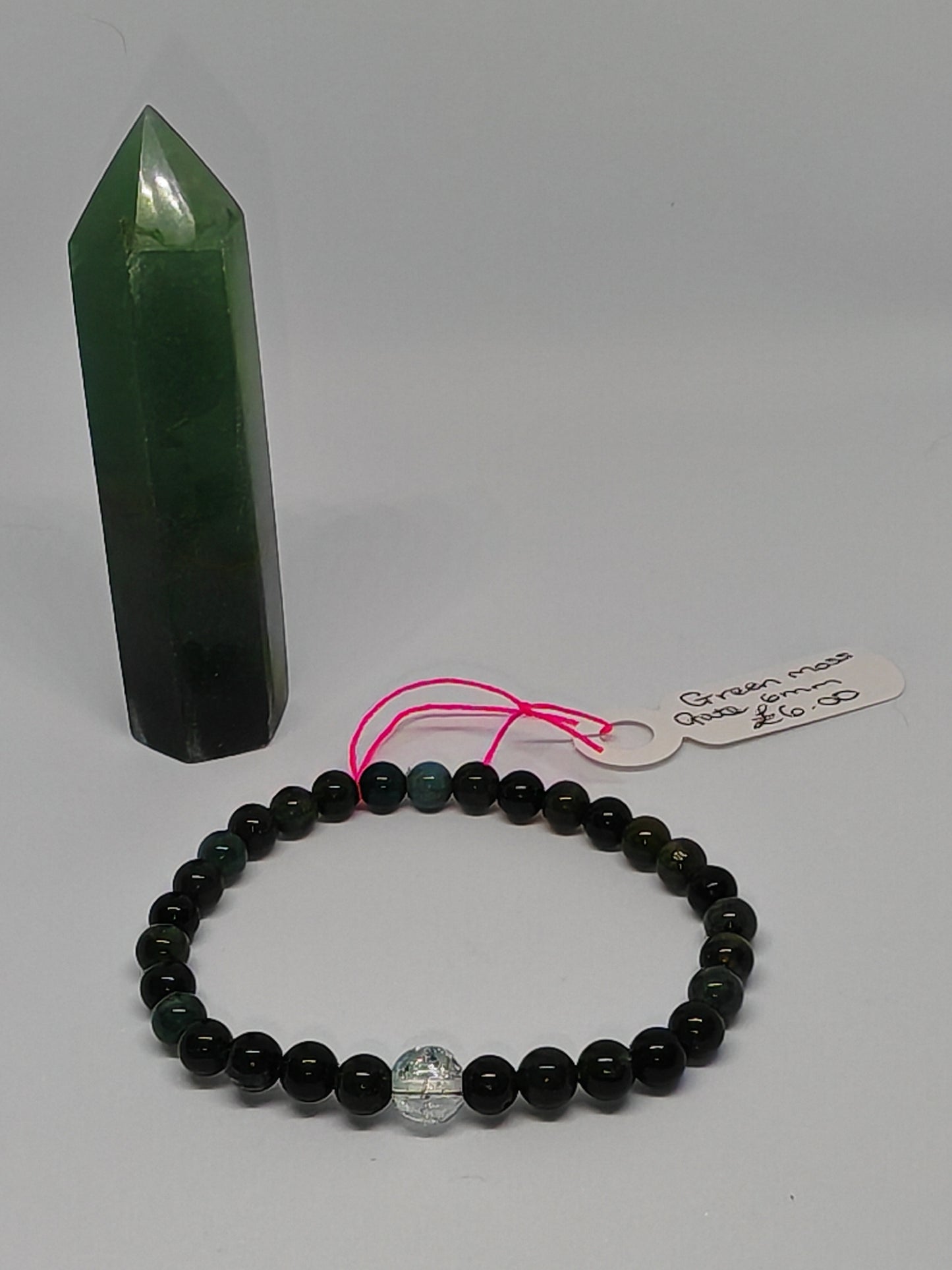 Green Moss with clear quarts