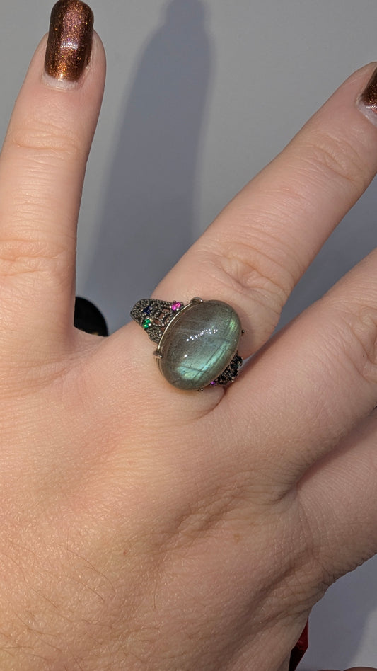 Labradorite and the Stones - adjustable up to a size T