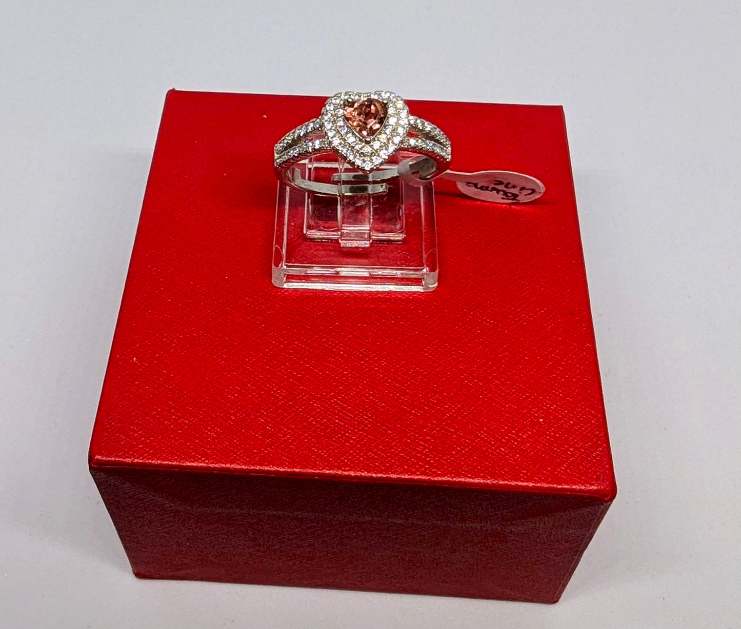 Heart of Diamonds - Tourmaline and Cubic - Adjustable up to Size S