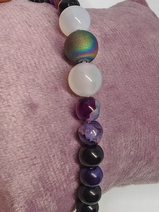 Purple striped peacock