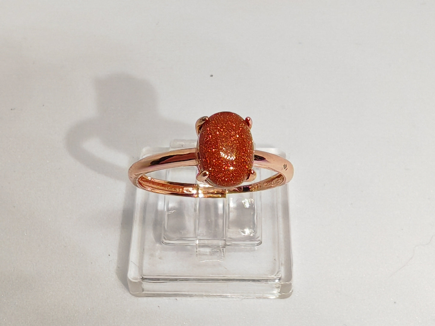Simply Red Sandstone - Sterling Silver Adjustable Ring up to Size R