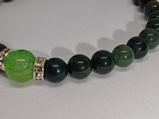 Green moss agate