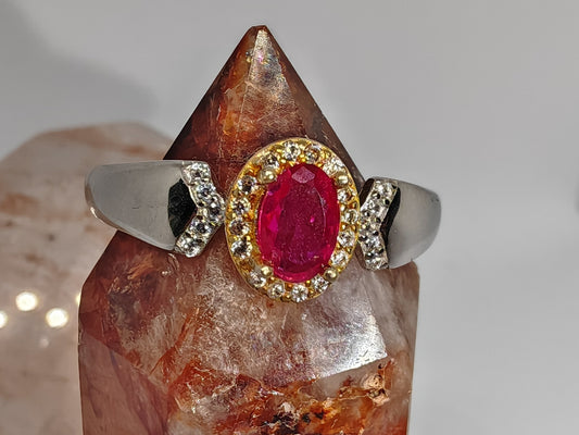 Red Gold and Bling - Red Ruby - Adjustable up to a T