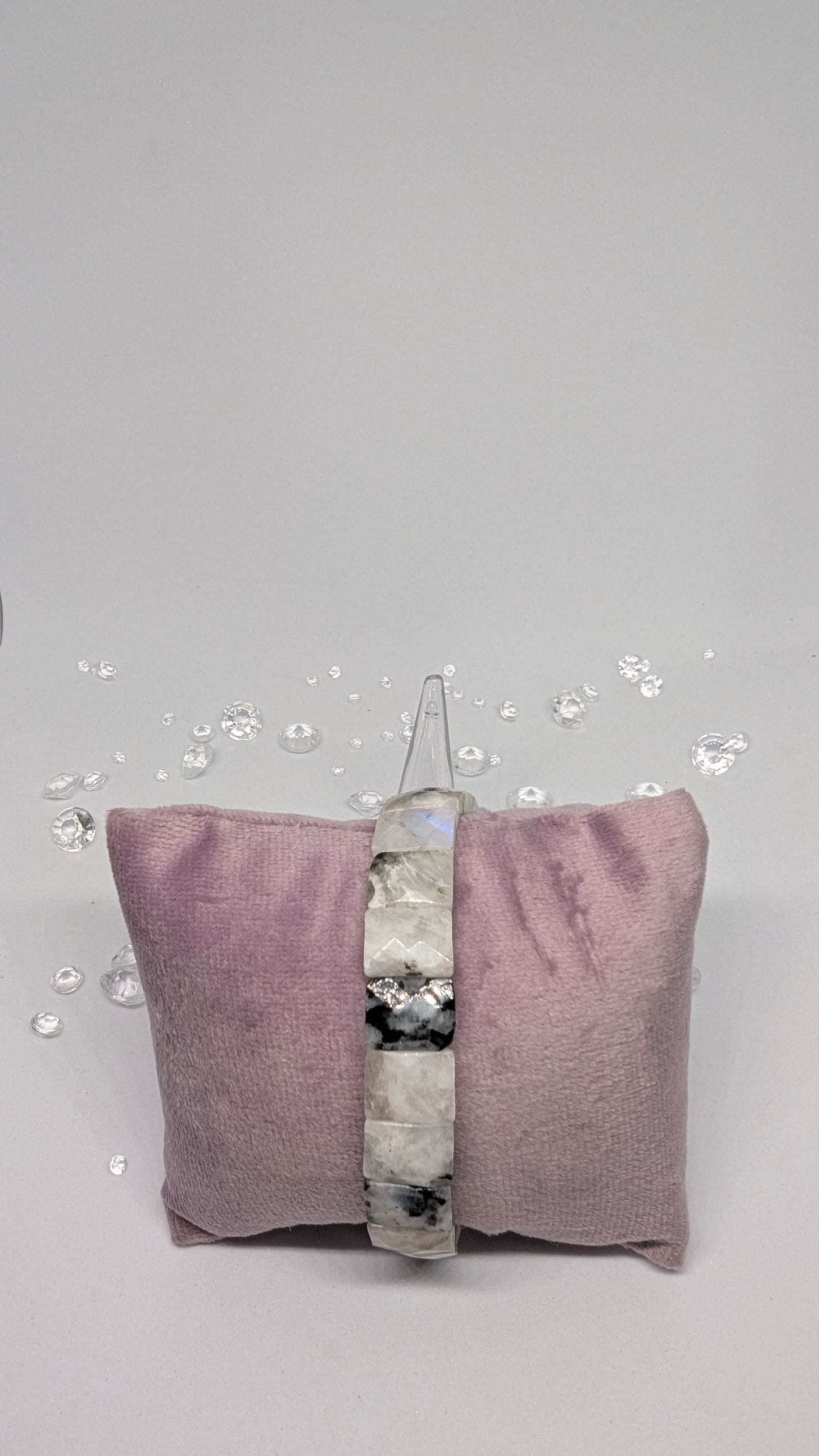 Moonstone Marble - Beautiful Statement Bracelet - 17cm