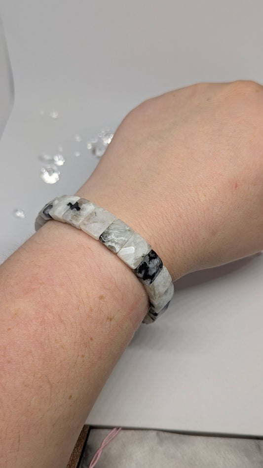 Moonstone Marble - Beautiful Statement Bracelet - 17cm