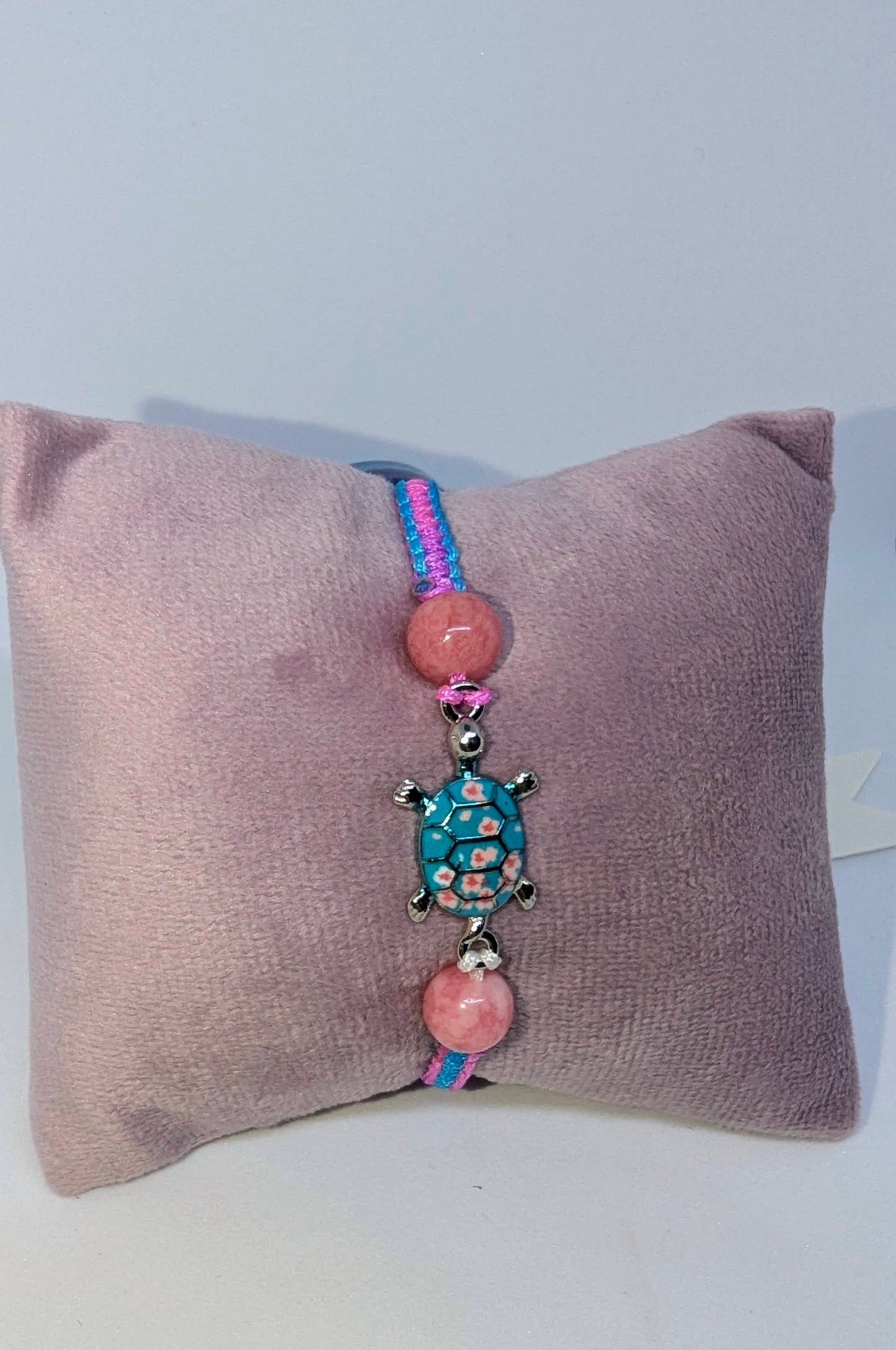 Turtle Blossom - macrame - 16cm bracelet