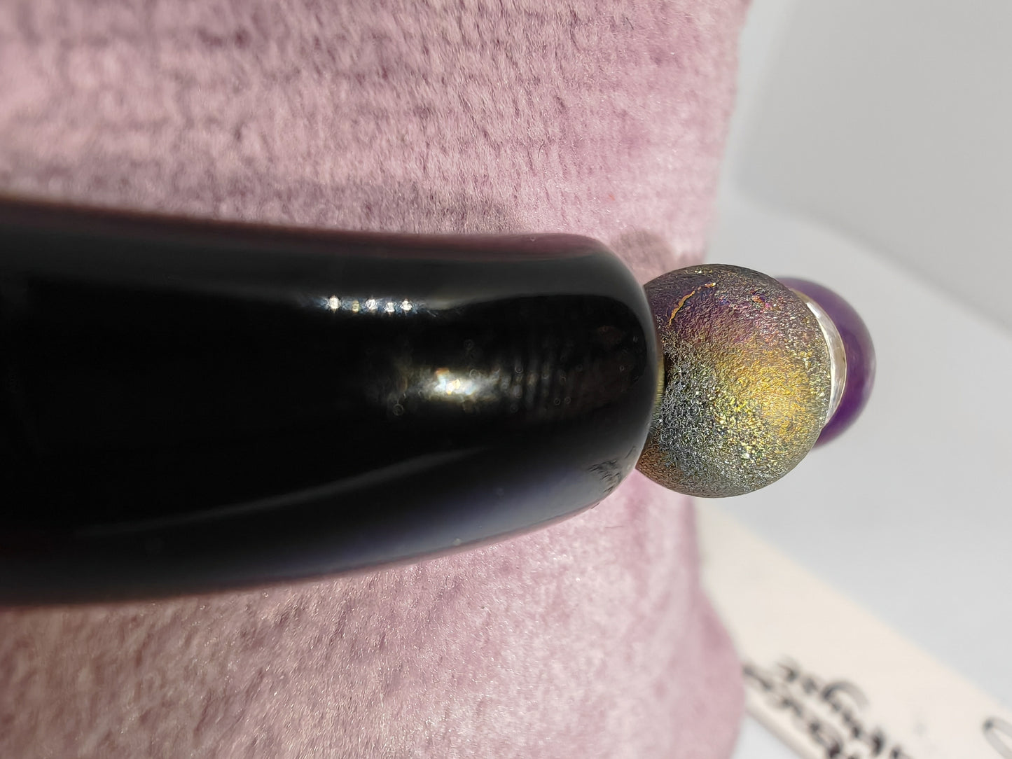 The Obsidian Peacock - Handmade Adjustable Braclet