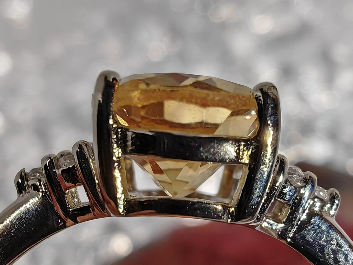 Cleopatra Citrine or Peridot - Sterling Silver Adjustable Ring up to Size U