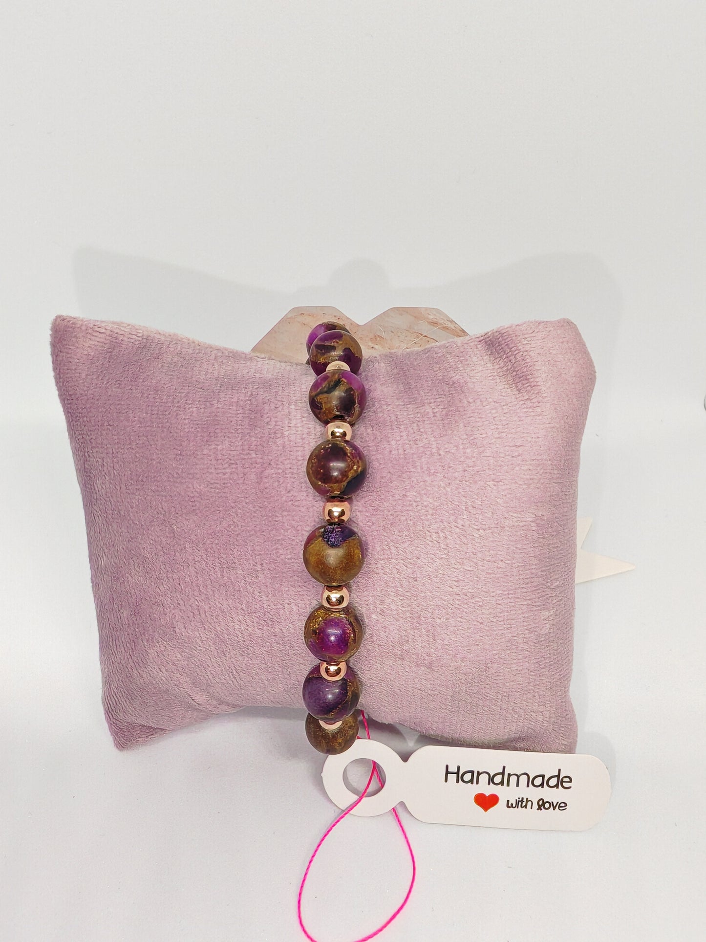 Cloisonne Jasper - Gold Spacers - 16cm