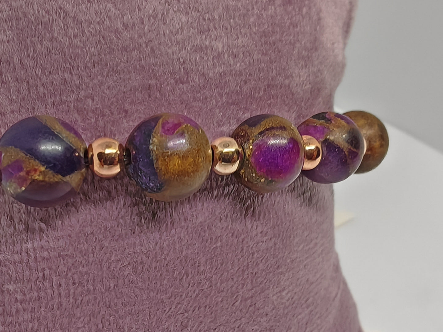 Cloisonne Jasper - Gold Spacers - 16cm