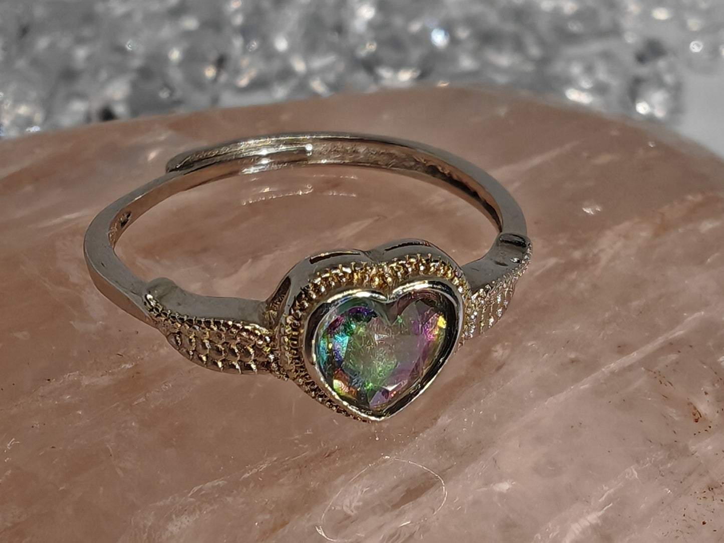 Mystic Angel - Sterling Silver Adjustable Ring up to Size R