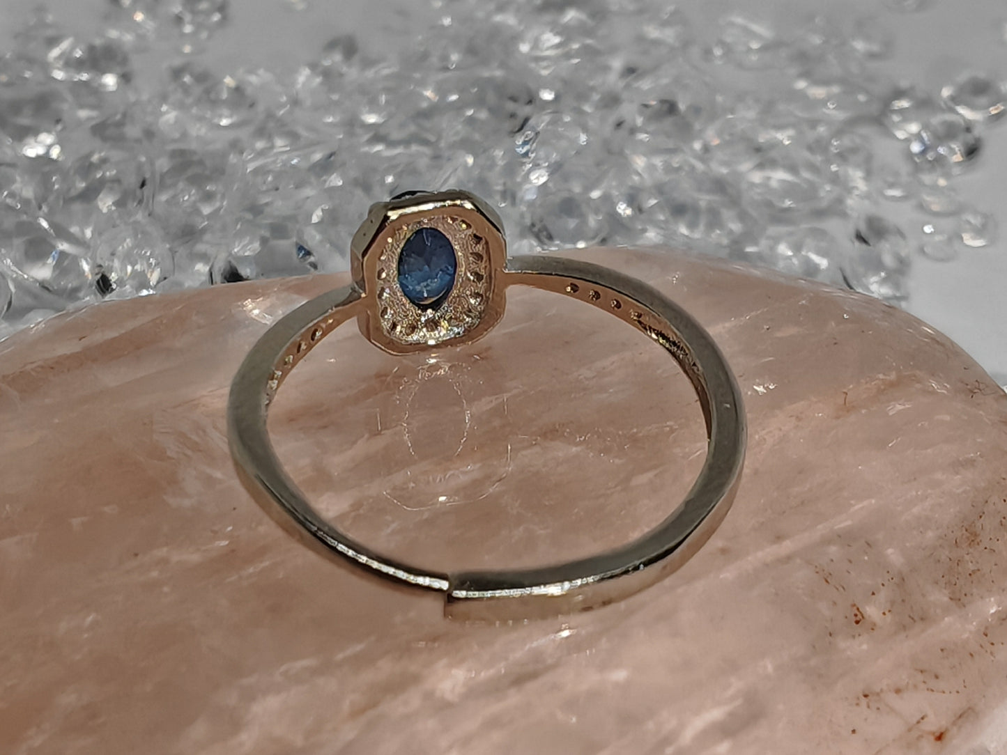 The Deep Blue - Sapphire - Sterling Silver Adjustable Ring up to Size Q