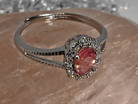 Elegant Tourmaline - Sterling Silver Adjustable Ring up to Size S