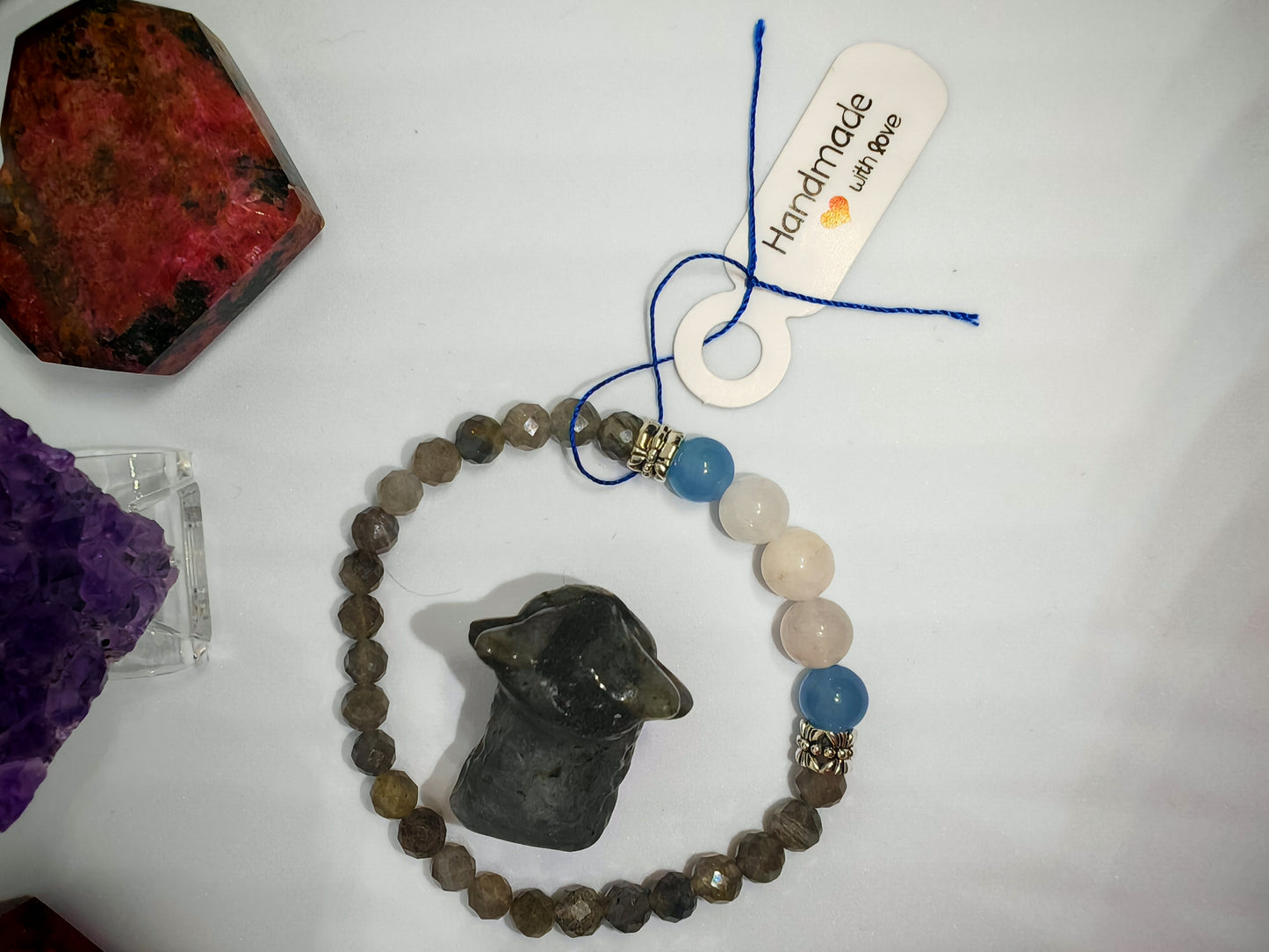 Grey Labradorite & Aquamarine