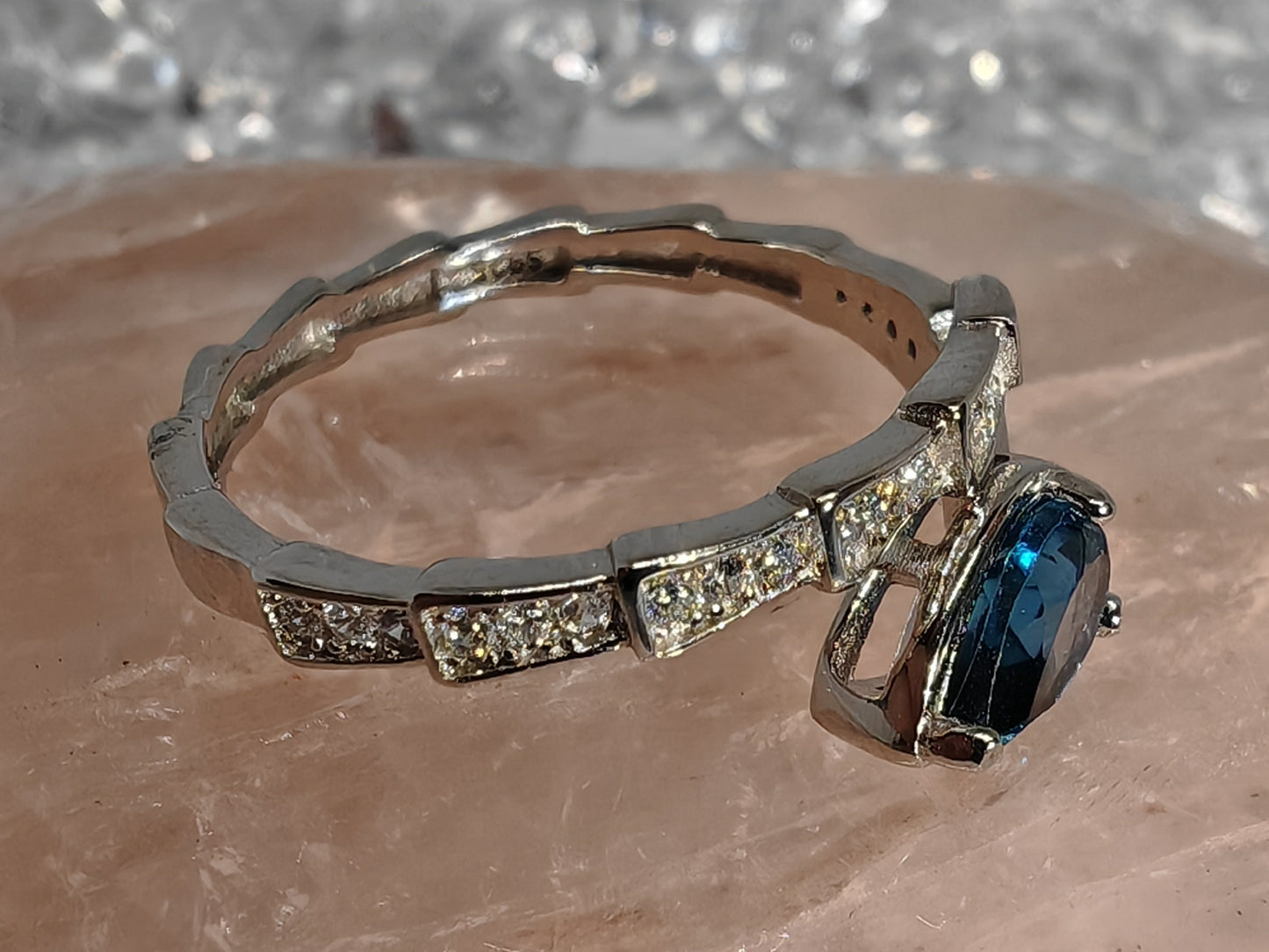 Staggered Snake - Choice of Two Sterling Silver Adjustable Rings up size S