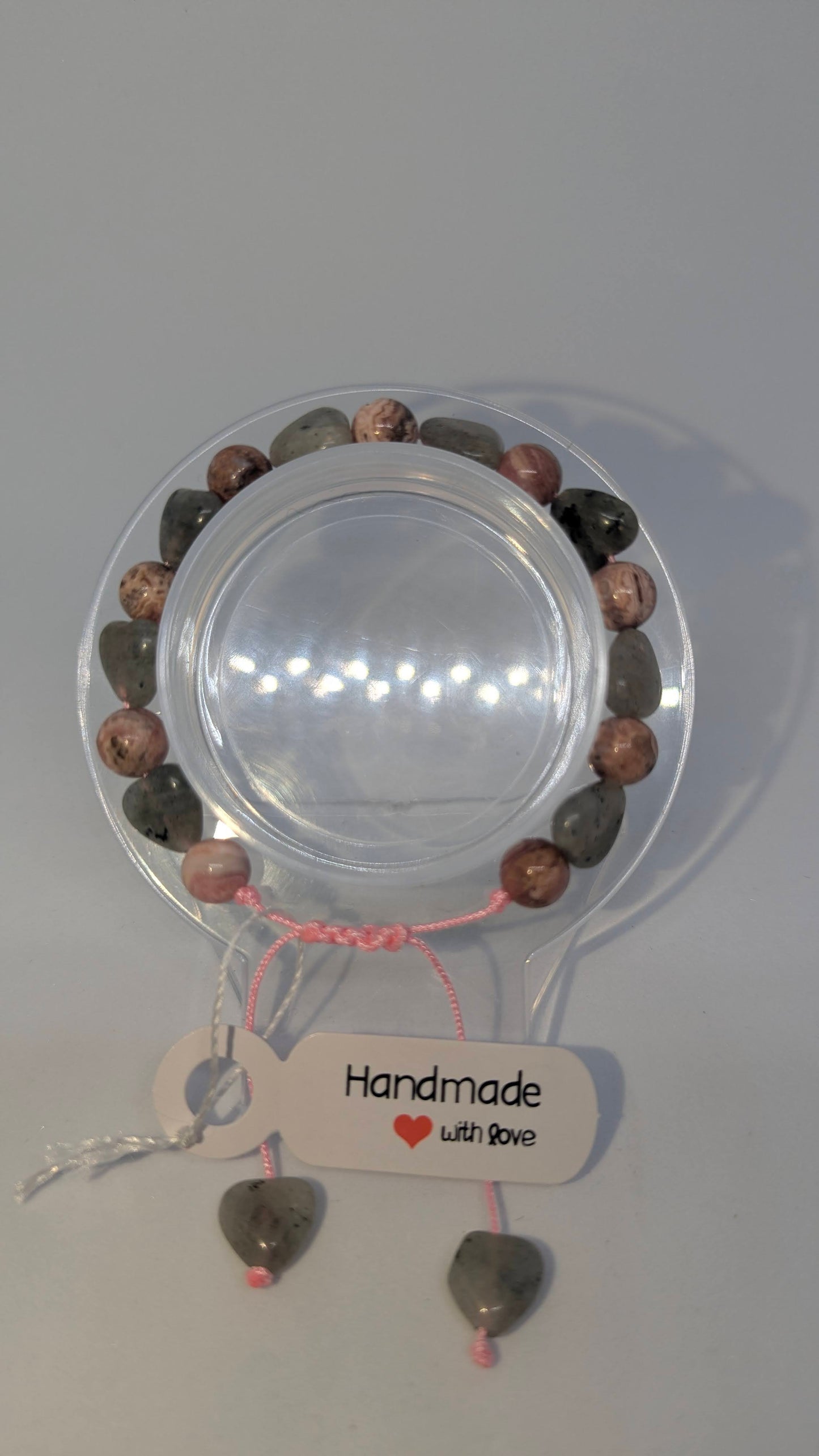 Labradorite Hearts & Pink Chaloncy