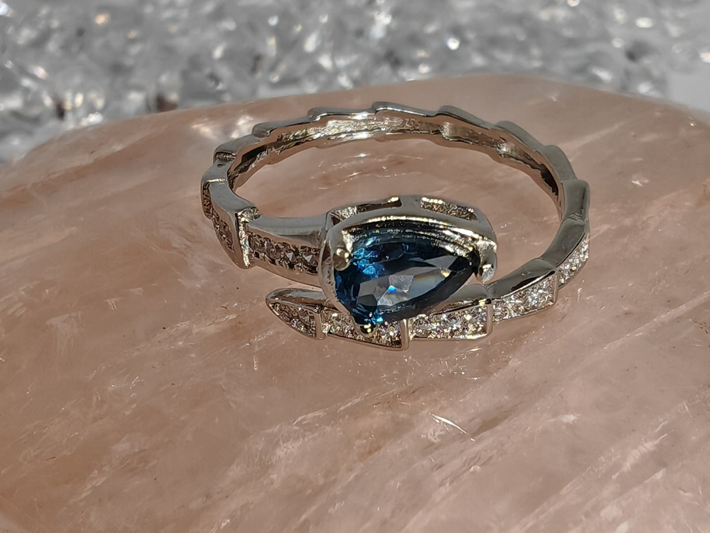 Staggered Snake - Choice of Two Sterling Silver Adjustable Rings up size S