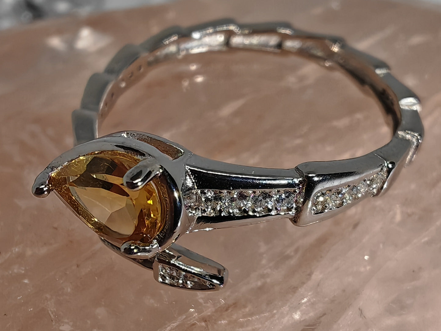 Staggered Snake - Choice of Two Sterling Silver Adjustable Rings up size S