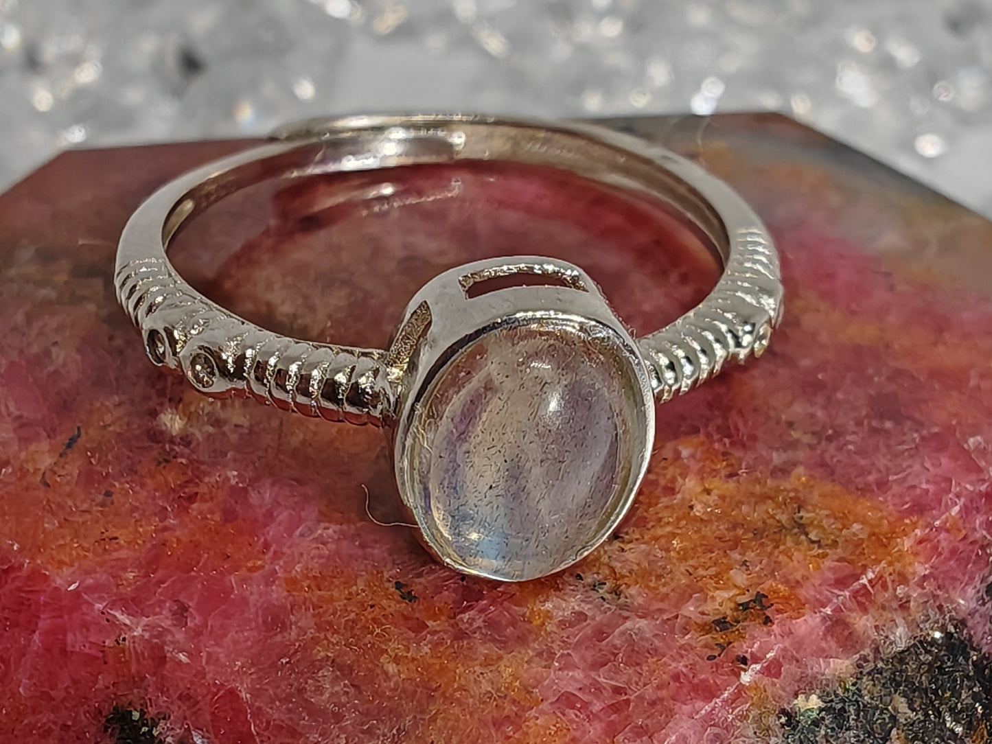 Elegant Lab - Sterling Silver Adjustable Ring up to Size R