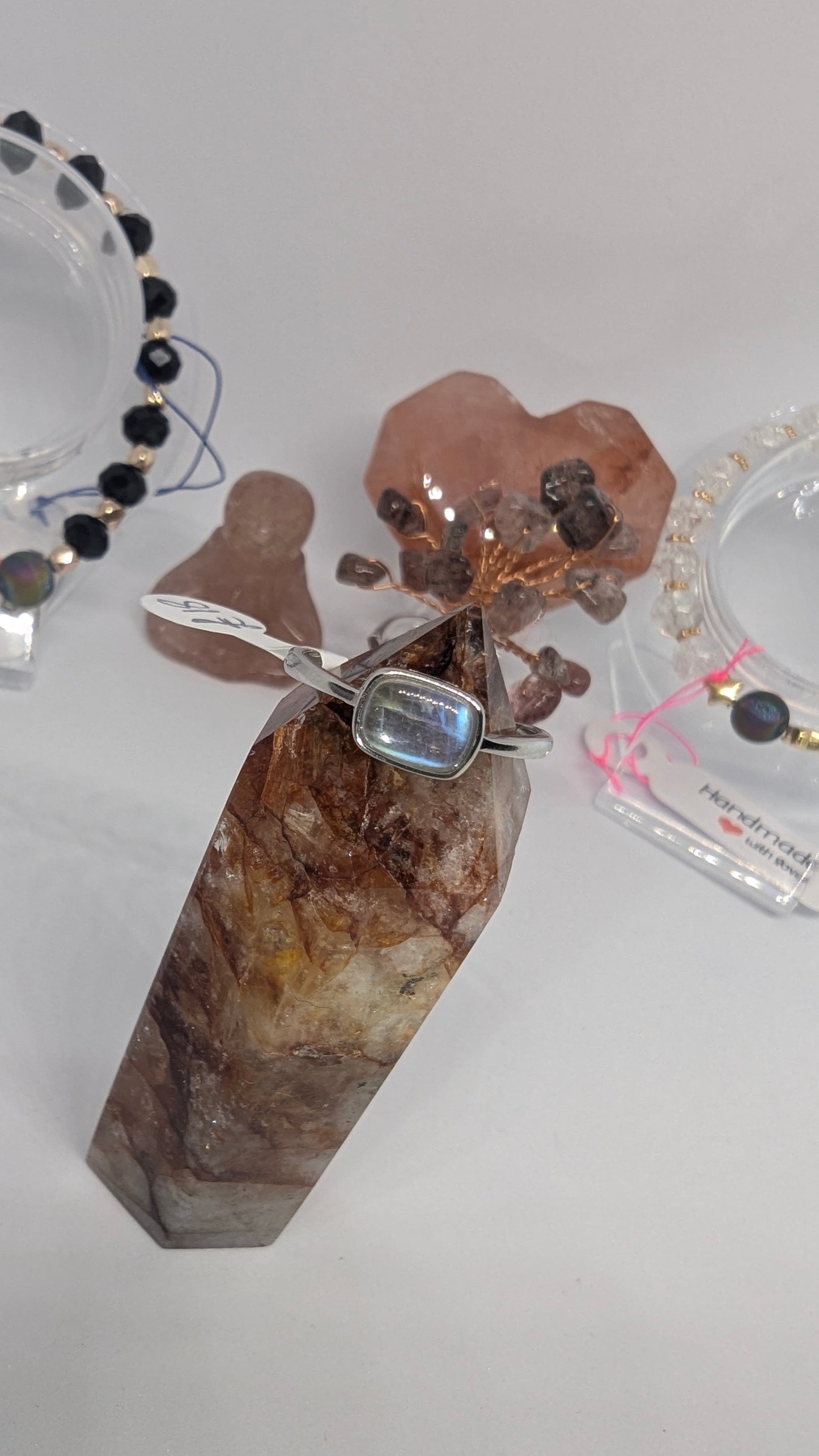 Flashy Labradorite - Adjustable Sterling silver S925 up to a size S