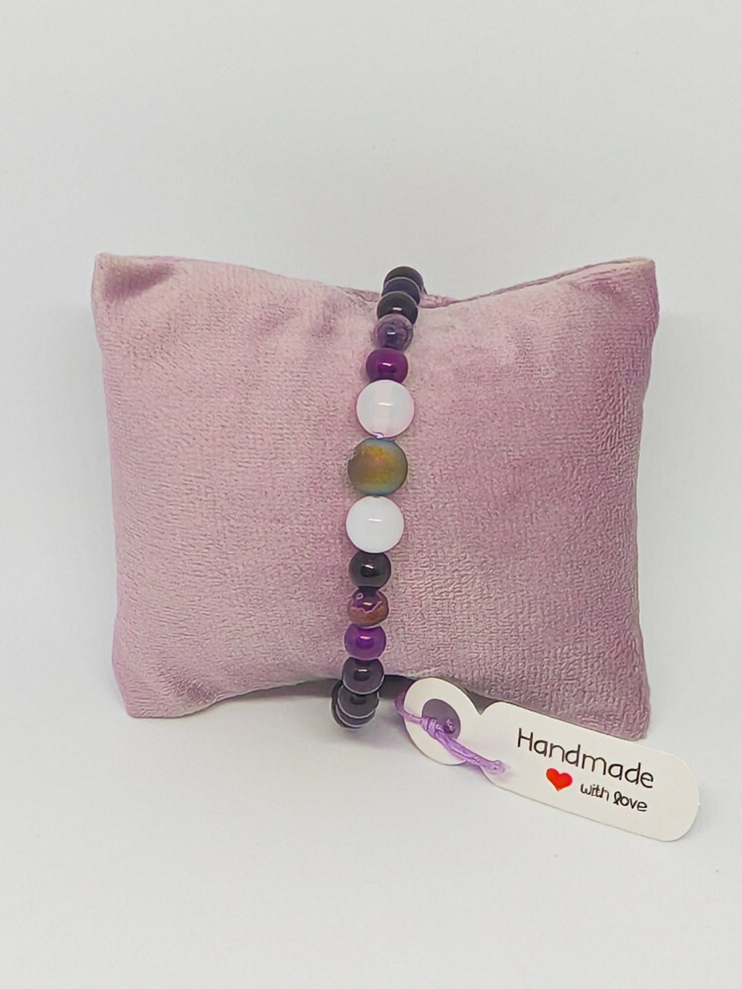 Purple striped peacock