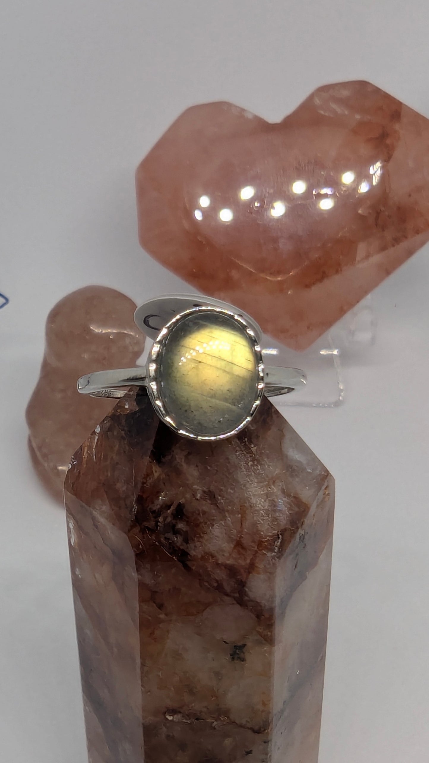 Round Lab - Sterling Silver Adjustable ring up to size S