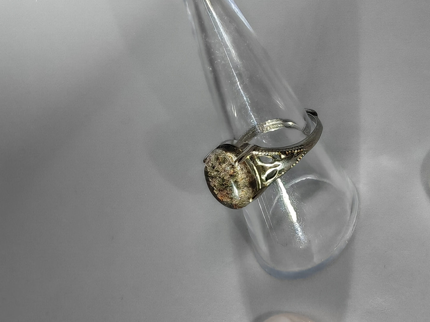 Garden Quartz - Sterling Silver Adjustable Ring up to Size (R)