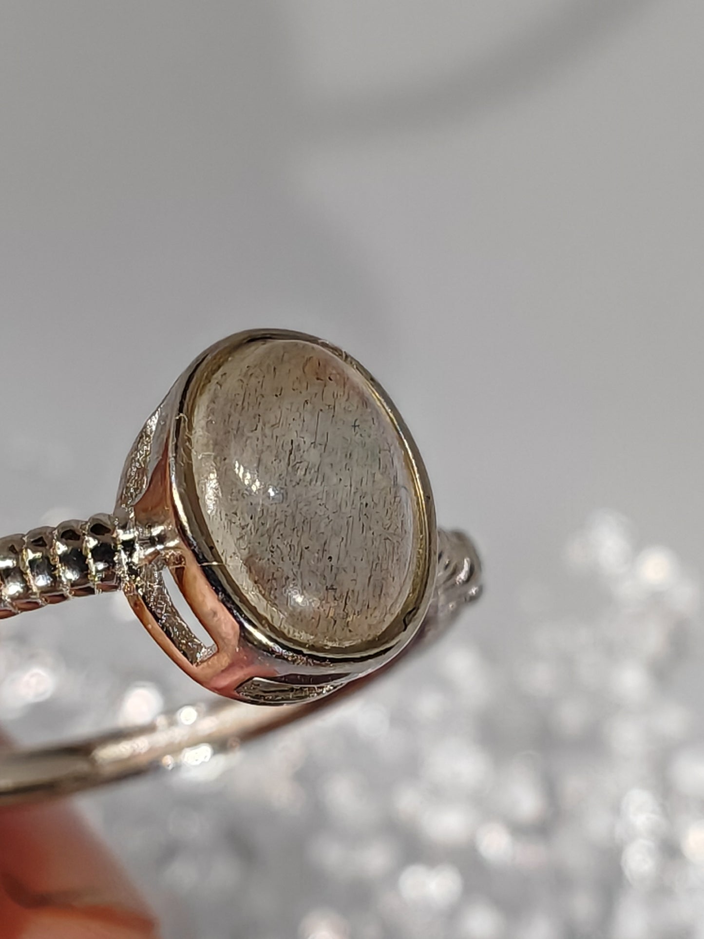 Elegant Lab - Sterling Silver Adjustable Ring up to Size R